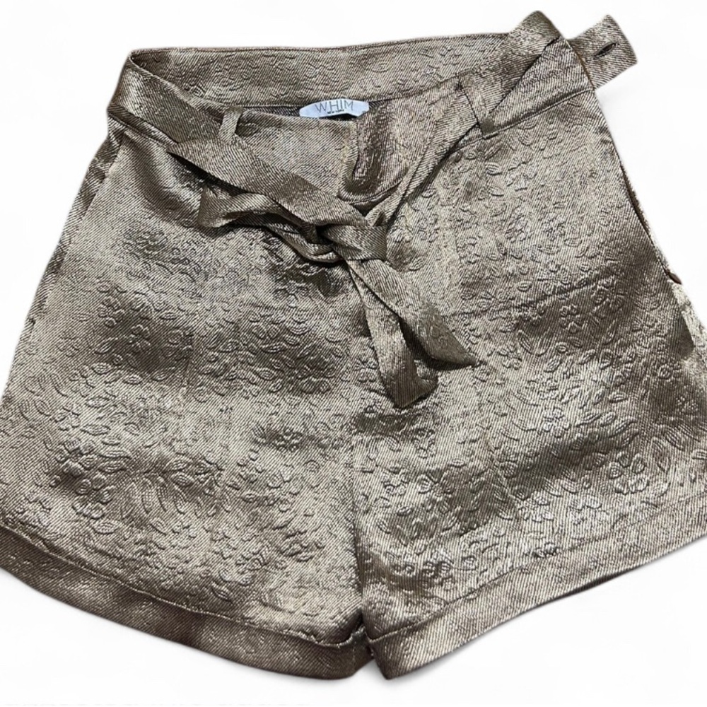 WHIM New York- Elegant Golden Metallic Shorts